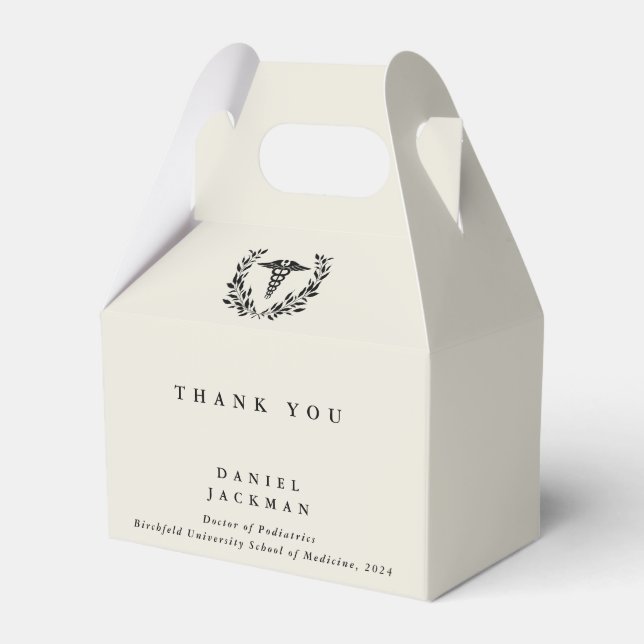 Ballotins Huître/Crème Caducée personnalisée + Wreath Laurel (Verso)