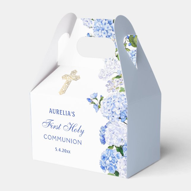 Ballotins Hydrangea Bleue Gable de Première Communion (Verso)