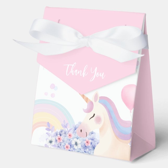 Ballotins Hydrangea Garden Rainbow Unicorn Baby shower (Recto)