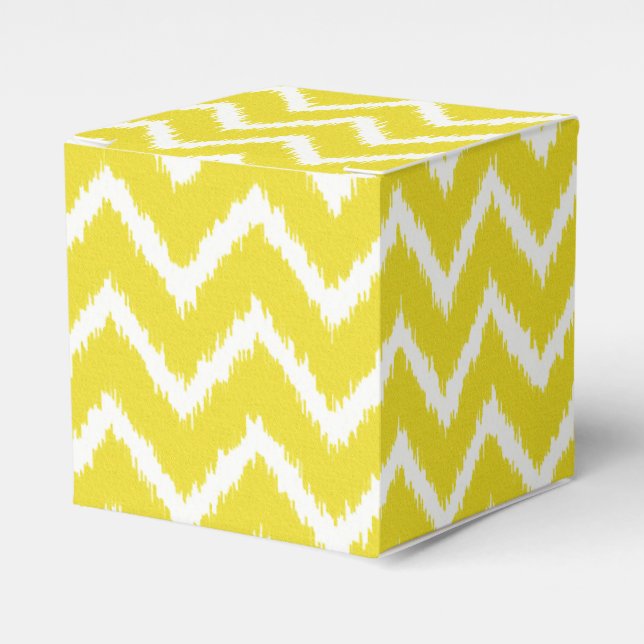 Ballotins Ikat Chevrons - Jaune moutarde et blanc (Verso)