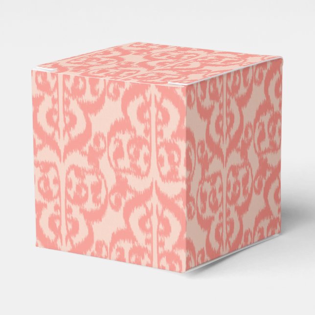 Ballotins Ikat Moorish Damask - pêche et corail rose (Verso)