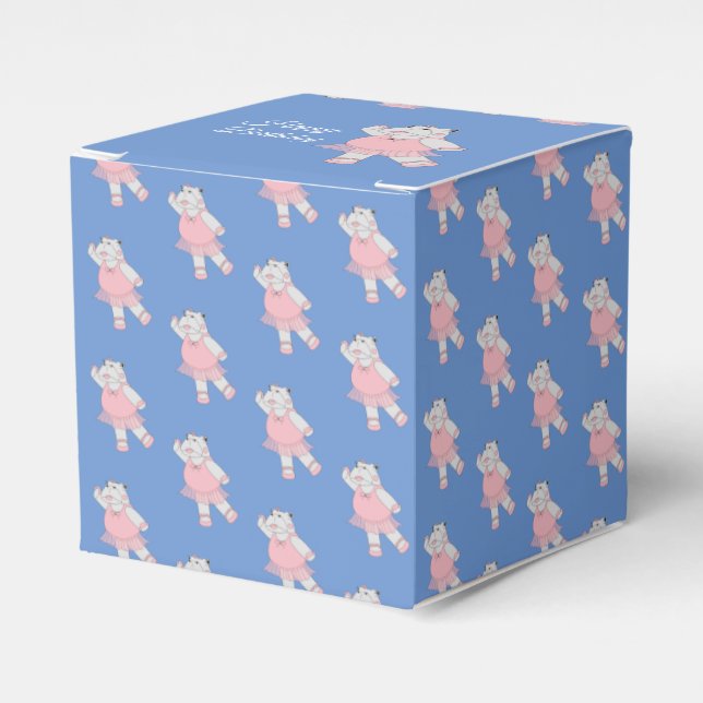 Ballotins illusima Ballet Hippo bleu boîte cadeau d'annivers (Verso)