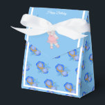 Ballotins illusima Ballet Hippo Rose bleu Cadeau d'anniversa<br><div class="desc">illusima Ballerina Hippo Blanc Ruban bleu et or Roses Anniversaire boîte cadeau / Ballotin. Parfait pour une fête d'anniversaire à thème pour enfant.</div>