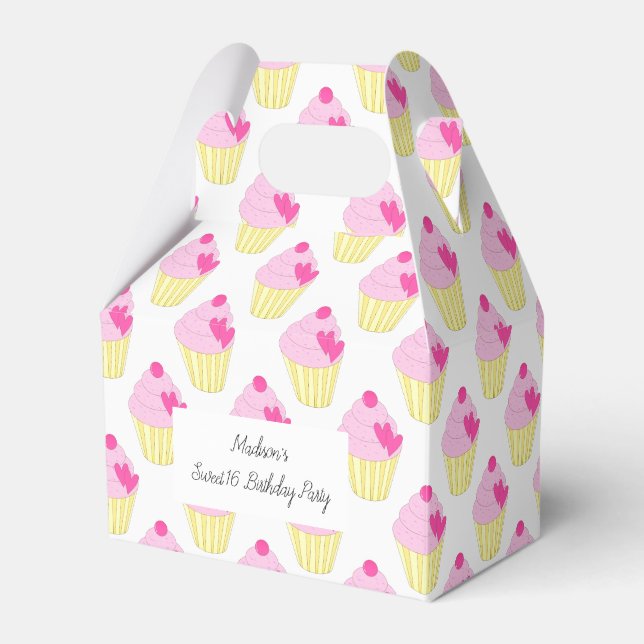 Ballotins illusima Cupcakes Glaçage Rose Sweet 16 (Verso)