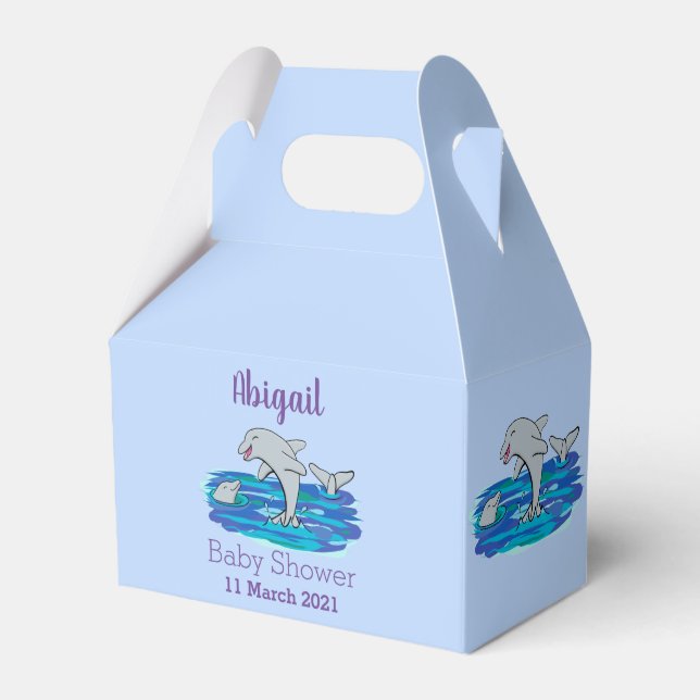 Ballotins Illustration de dauphins heureux adorables (Verso)