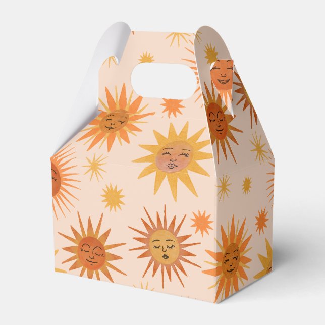 Ballotins Illustration de l'aquarelle orange Sun Face (Verso)