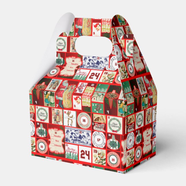 Ballotins Illustration de l'Avent en bloc de Noël Art carré (Verso)