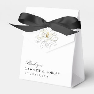 Ballotins Illustration de Magnolia blanc Mariage minimal mod