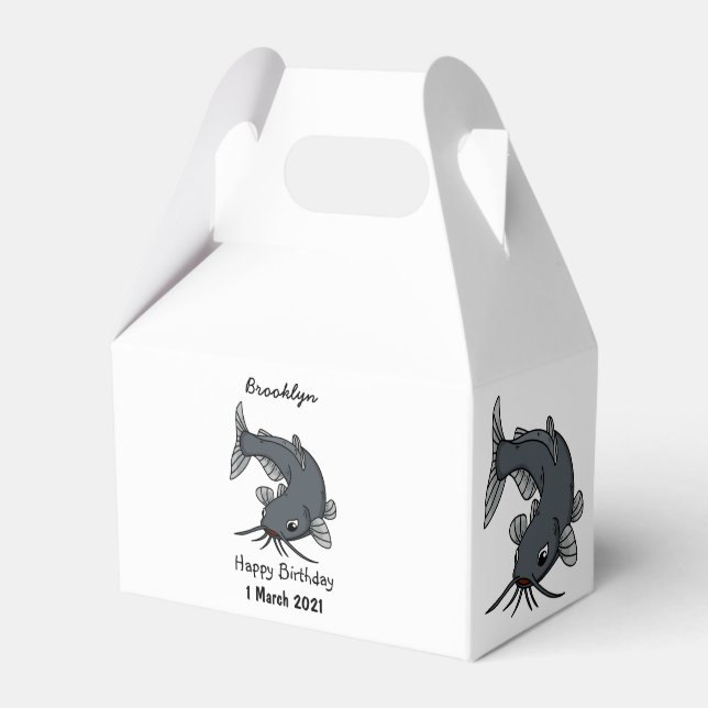 Ballotins Illustration de poisson-chat mignon en dessin anim (Verso)