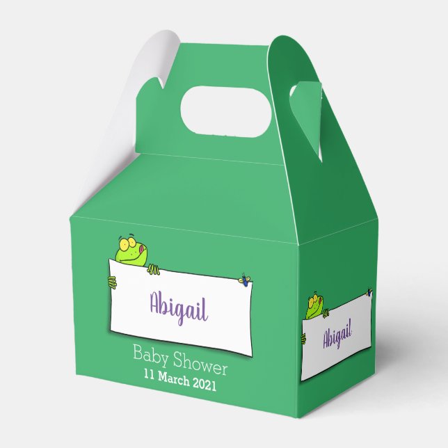 Ballotins Illustration du panneau de grenouille verte mignon (Verso)
