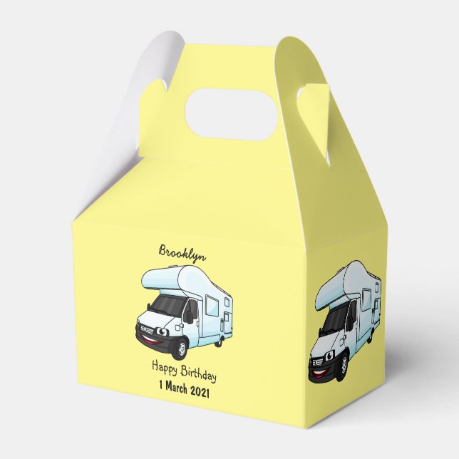 Ballotins Illustration d'un campervan heureux (Verso)