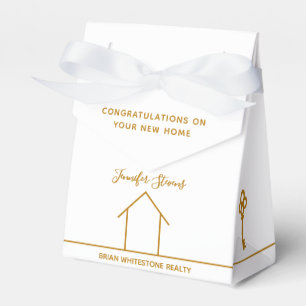 Ballotins Immobilier Chic Gold White Félicitations Accueil