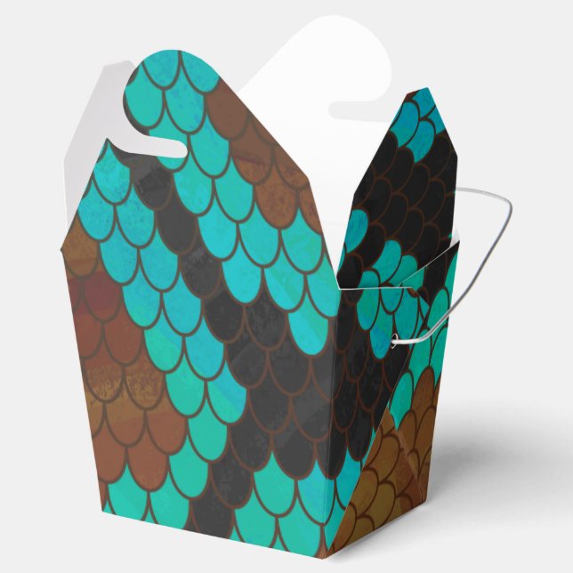 Ballotins Impression Brown et Turquoise de serpent (Ouvert)