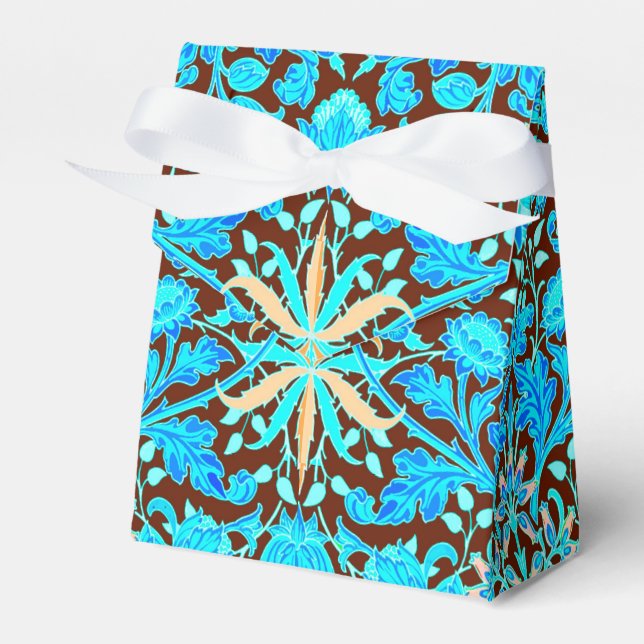 Ballotins Impression Hyacinthe de William Morris, Aqua et Ma (Verso)