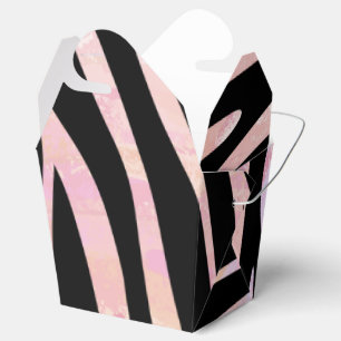 Ballotins Impression noire et rose Zebra