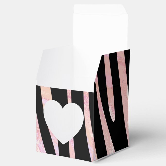 Ballotins Impression noire et rose Zebra (Ouvert)