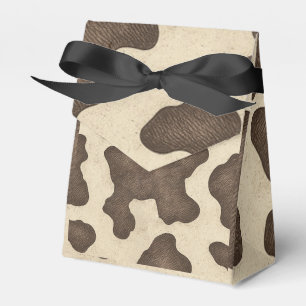 Ballotins Impression vache marron rustique western country f