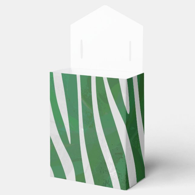 Ballotins Impression verte et blanche Zebra (Ouvert)