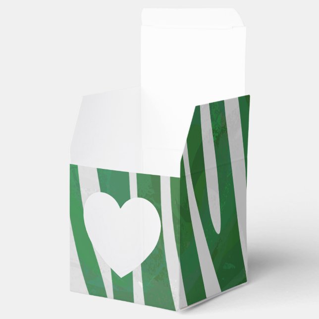 Ballotins Impression verte et blanche Zebra (Ouvert)