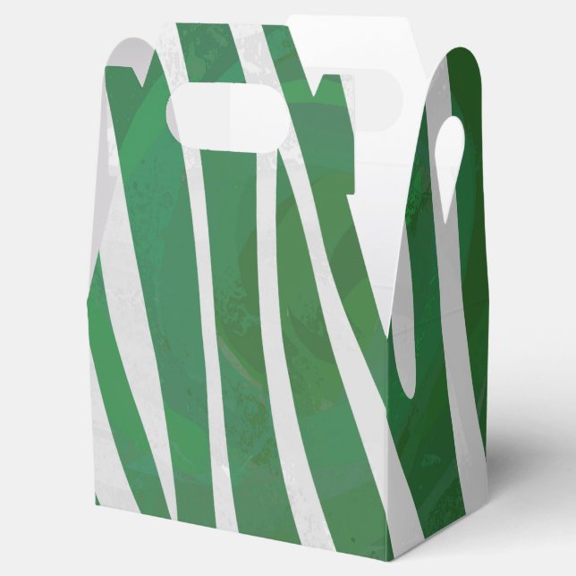 Ballotins Impression verte et blanche Zebra (Ouvert)