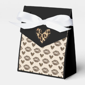 Ballotins Imprimé chic beige et noir cheetah