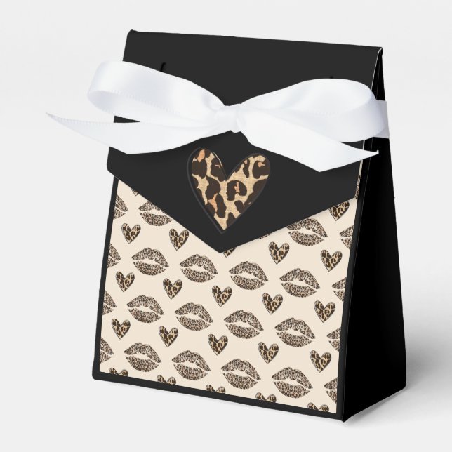 Ballotins Imprimé chic beige et noir cheetah (Verso)