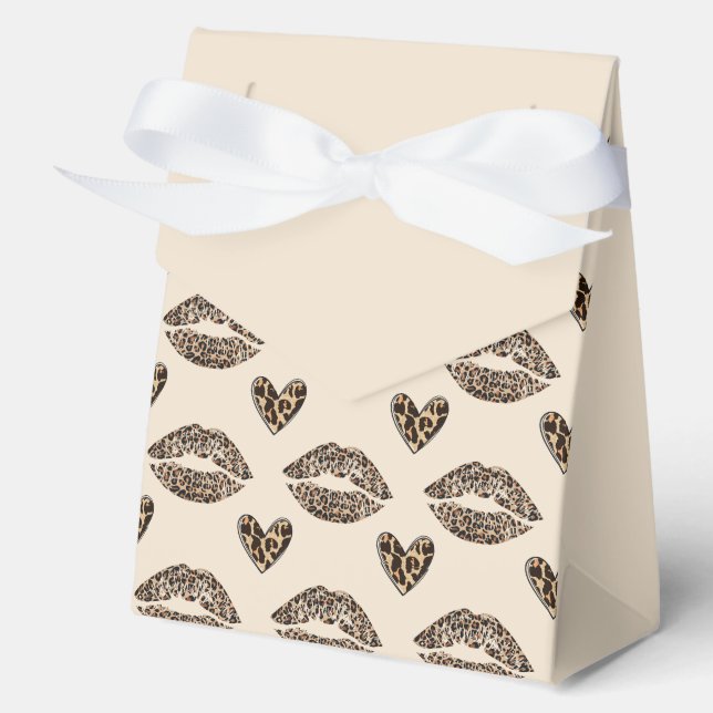 Ballotins Imprimé chic beige et noir cheetah (Recto)