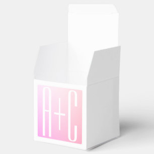 Ballotins Initiales de couple Gradation rose subtile