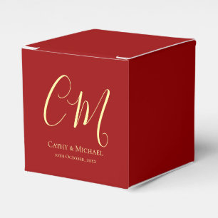 Ballotins Initiales de couple mariage chinois moderne rouge