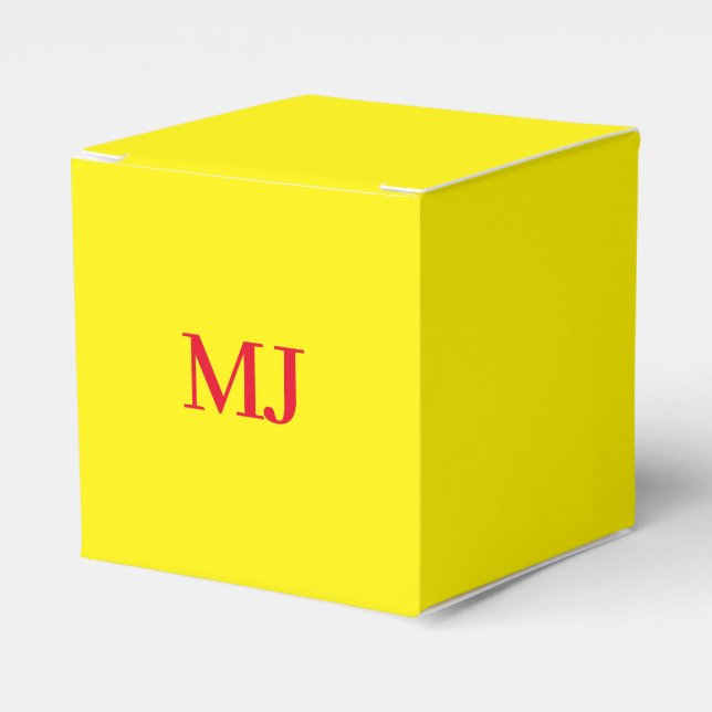 Ballotins Initiales en monogramme jaune simple et tendance (Verso)