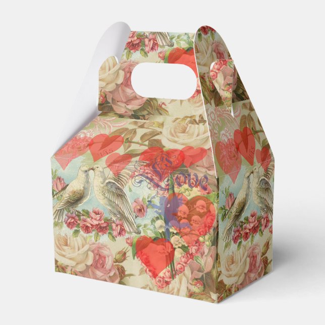 Ballotins Inséparables Coeur antique Vintage (Verso)