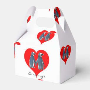 Ballotins Inséparables Penguin Couple Red Hearts Thunder_Cov