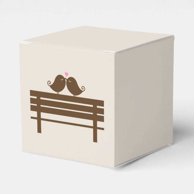 Ballotins Inséparables sur le banc de parc {rose} (Verso)