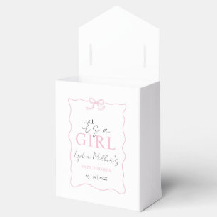 Ballotins Invitation à la baby shower pour bébé fille avec u