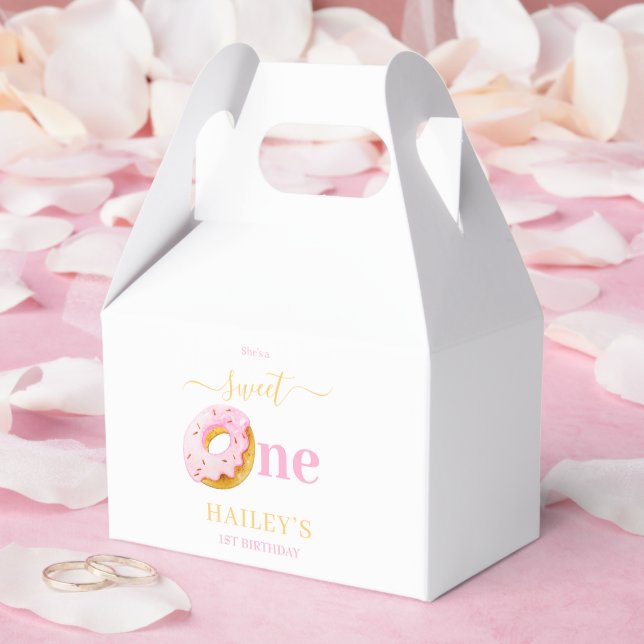 Ballotins Invitation d'anniversaire Sweet One Donuts, 1er an (Mariage)