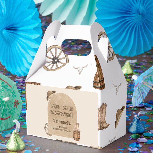 Ballotins Invitation d'anniversaire western rustique cow-boy (Fête)