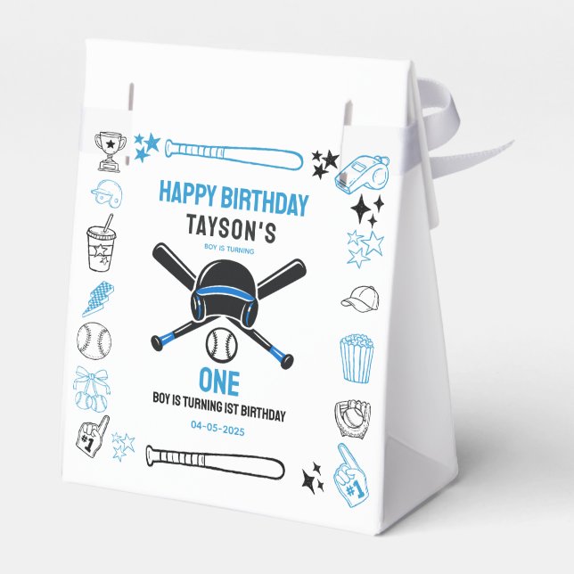 Ballotins It’s Game Time Baseball 1st Birthday – Fun Kids  (Arrière)