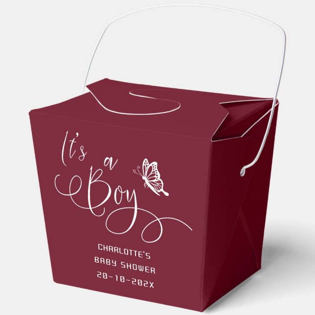 Ballotins It's A Boy Modern Minimal Butterfly Baby Shower (Recto)