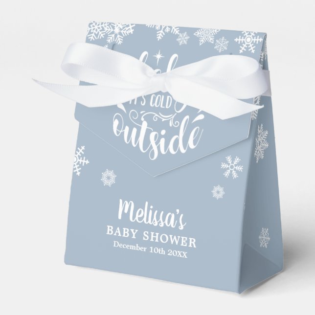 Ballotins It's Cold Outside Boy Blue Winter Baby Shower (Verso)