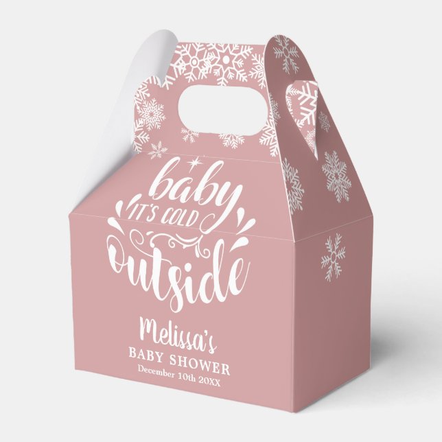 Ballotins It's Cold Outside Pink Girl Winter Baby Shower (Verso)