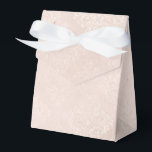 Ballotins Ivoire et damas blanc en détresse grunge<br><div class="desc">Boîte de faveur en damas vintage ivre et blanc scintillant avec une touche de rose</div>