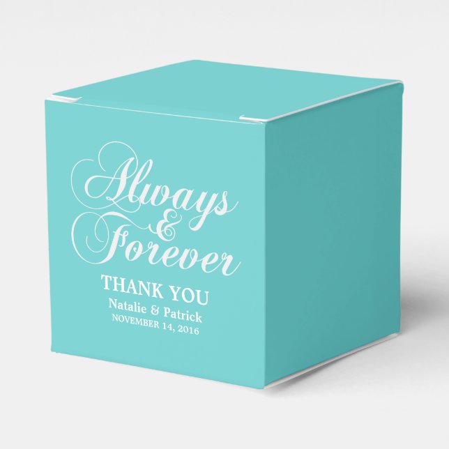Ballotins Ivory Toujours & Pour Jamais Mariage Favor Boxes (Verso)