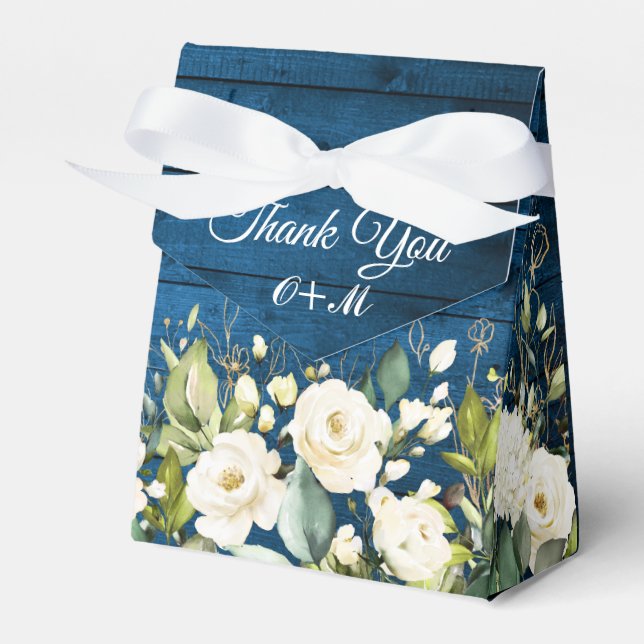 Ballotins Ivory White Roses Verdure Floral Cadeau Mariage Fa (Verso)