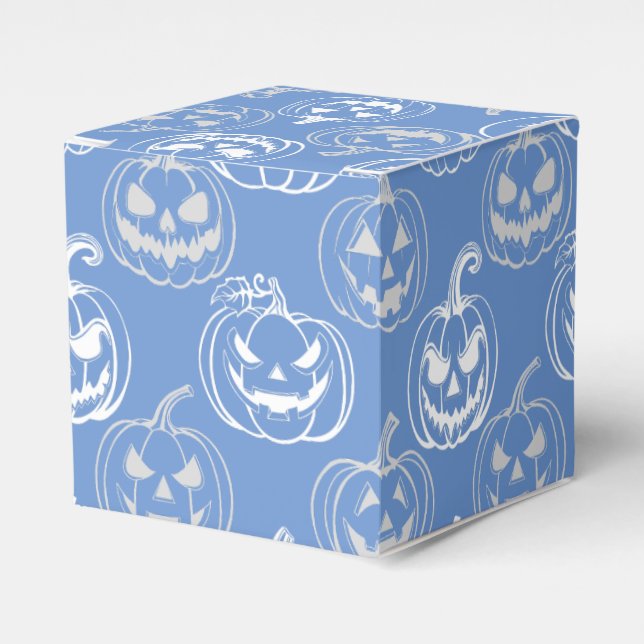 Ballotins Jack-o-lanternes Motif.Blanc L bleu BG (Verso)