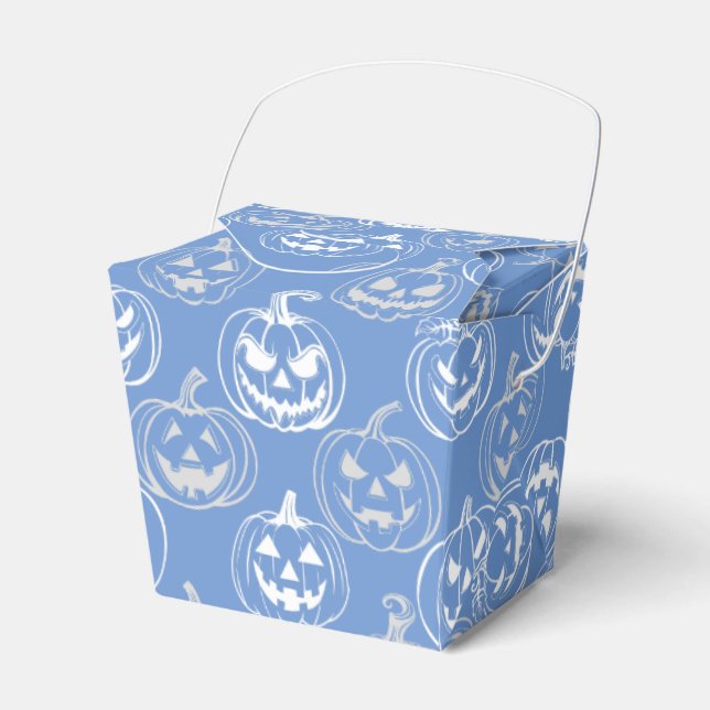 Ballotins Jack-o-lanternes Motif.Blanc L bleu BG (Verso)