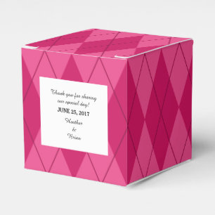 Ballotins Jacquard rose mariage favoris boîtes