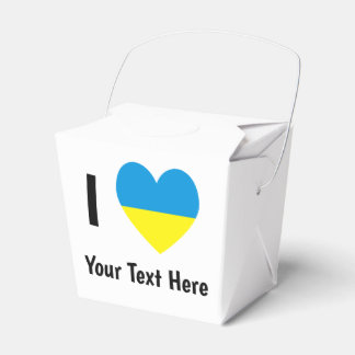 Ballotins J'aime (Cœur Drapeau Ukrainien) Texte Personnalisé