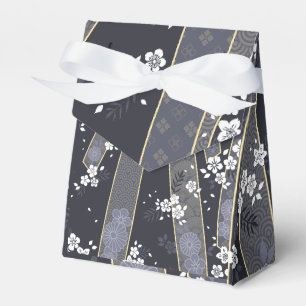 Ballotins Japonais Floral Kimono Motif Denim