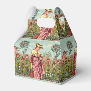 Ballotins Jardin Fleurir Femme Art Antique