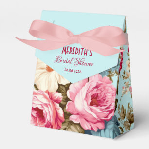 Ballotins Jardin floral bleu vintage rose 